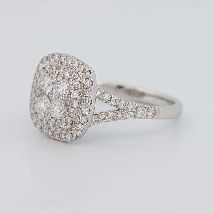 Invisible Square Double Halo Ring - ZIZOV DIAMONDS