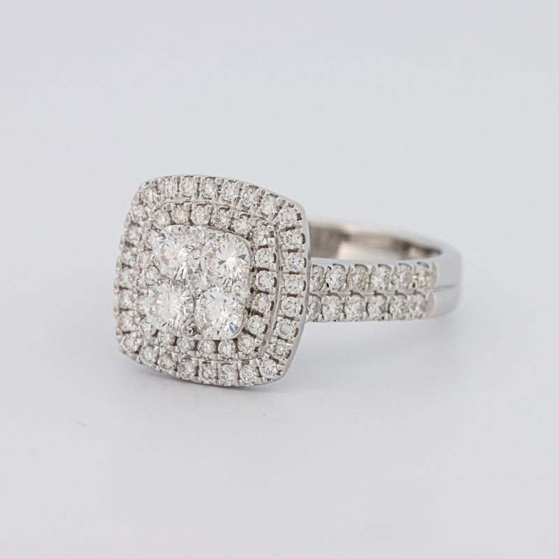 Invisible Square Double Halo Ring - ZIZOV DIAMONDS