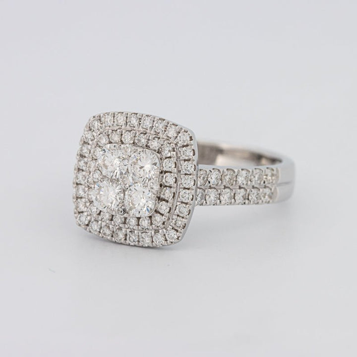 Invisible Square Double Halo Ring - ZIZOV DIAMONDS