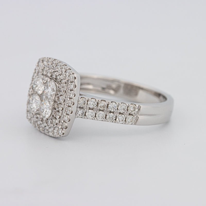 Invisible Square Double Halo Ring - ZIZOV DIAMONDS