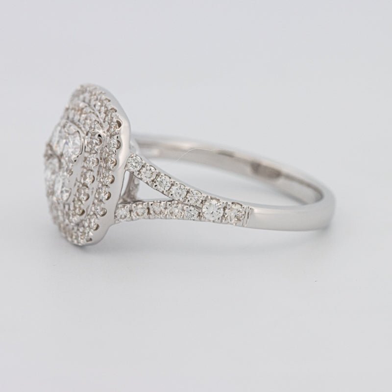 Invisible Square Double Halo Ring - ZIZOV DIAMONDS
