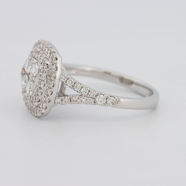 Invisible Square Double Halo Ring - ZIZOV DIAMONDS