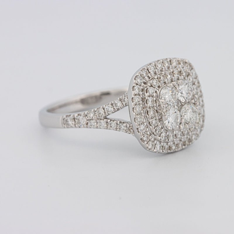 Invisible Square Double Halo Ring - ZIZOV DIAMONDS