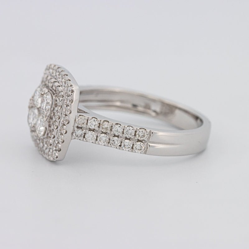 Invisible Square Double Halo Ring - ZIZOV DIAMONDS