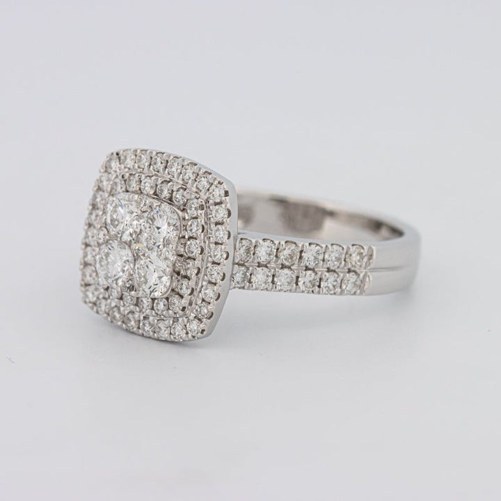 Invisible Square Double Halo Ring - ZIZOV DIAMONDS