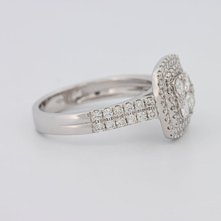 Invisible Square Double Halo Ring - ZIZOV DIAMONDS