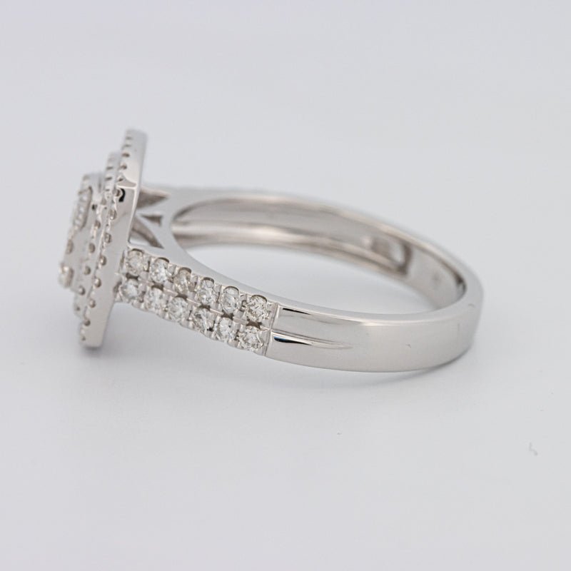 Invisible Square Double Halo Ring - ZIZOV DIAMONDS