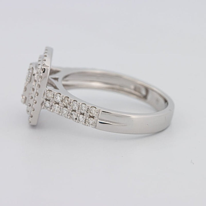 Invisible Square Double Halo Ring - ZIZOV DIAMONDS