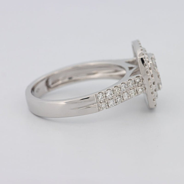 Invisible Square Double Halo Ring - ZIZOV DIAMONDS