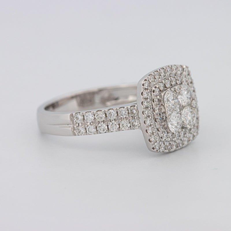 Invisible Square Double Halo Ring - ZIZOV DIAMONDS