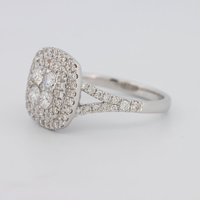 Invisible Square Double Halo Ring - ZIZOV DIAMONDS