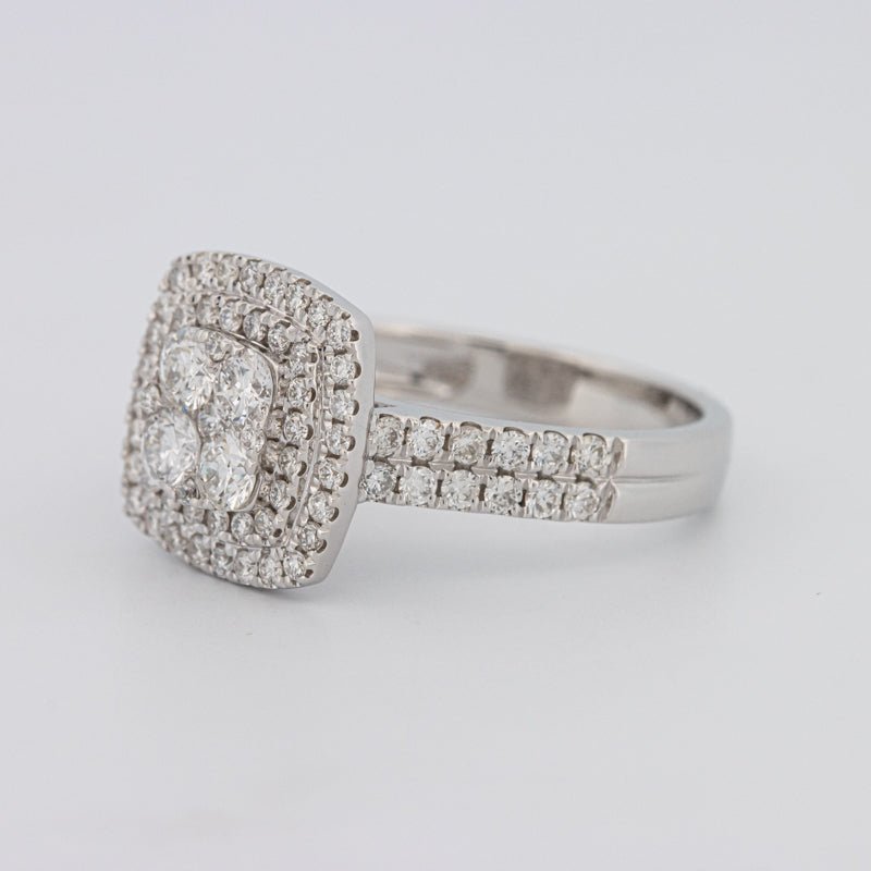 Invisible Square Double Halo Ring - ZIZOV DIAMONDS