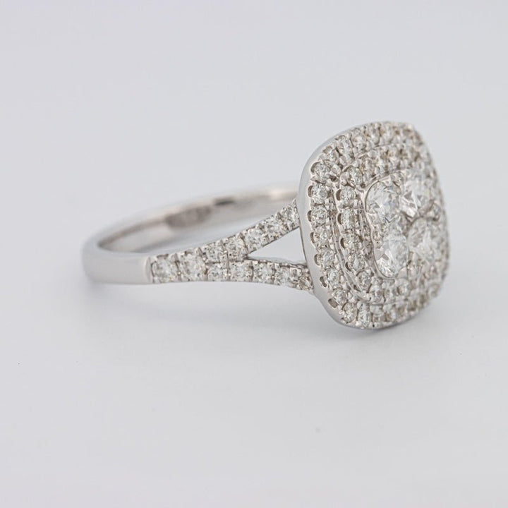 Invisible Square Double Halo Ring - ZIZOV DIAMONDS