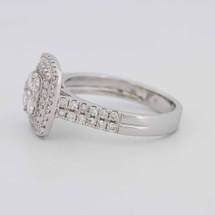 Invisible Square Double Halo Ring - ZIZOV DIAMONDS