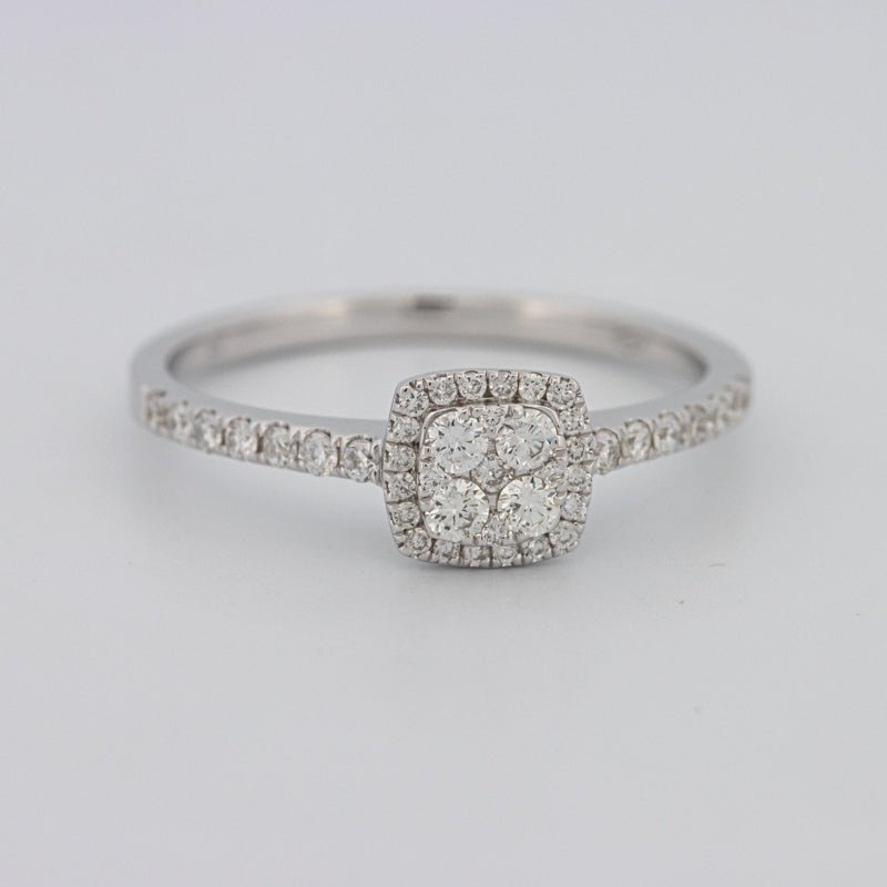 Invisible Square Halo Diamond Ring - ZIZOV DIAMONDS