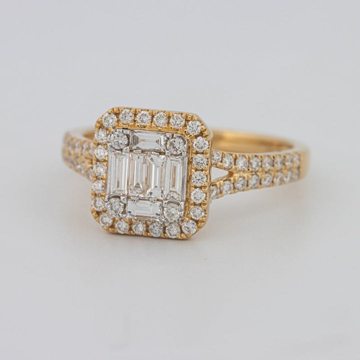 Invisible Square Halo Diamond Ring - ZIZOV DIAMONDS