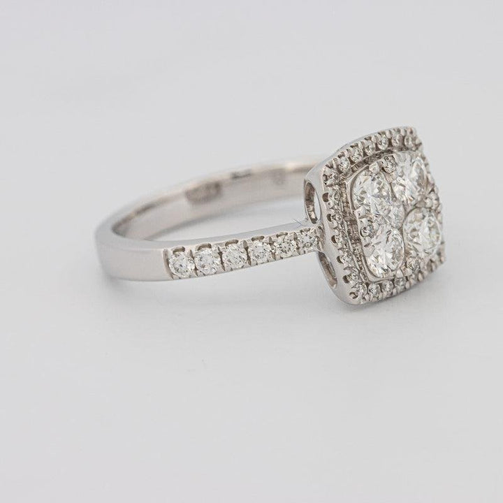 Invisible Square Halo Diamond Ring - ZIZOV DIAMONDS