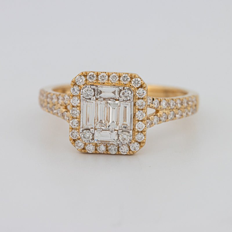 Invisible Square Halo Diamond Ring - ZIZOV DIAMONDS