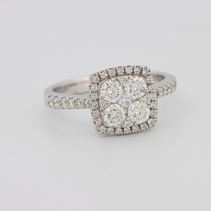Invisible Square Halo Diamond Ring - ZIZOV DIAMONDS