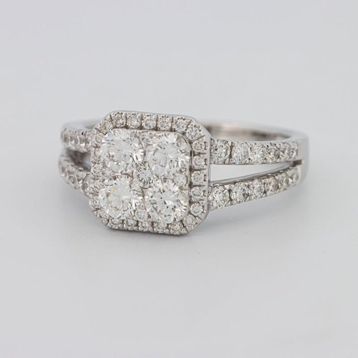Invisible Square Halo Diamond Ring - ZIZOV DIAMONDS
