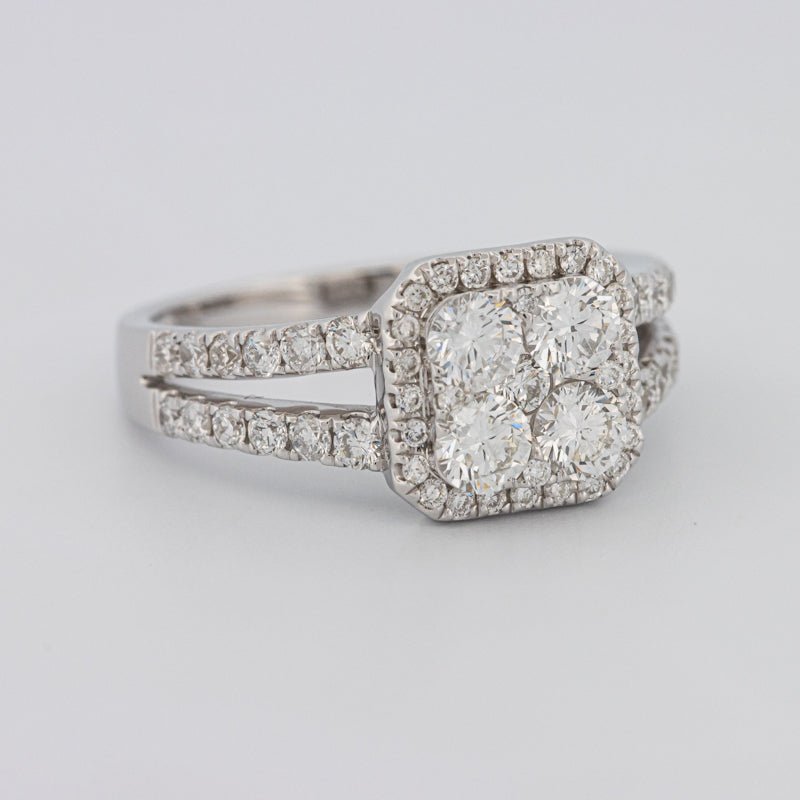 Invisible Square Halo Diamond Ring - ZIZOV DIAMONDS