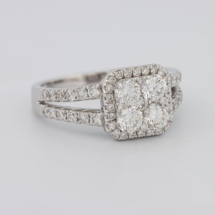 Invisible Square Halo Diamond Ring - ZIZOV DIAMONDS