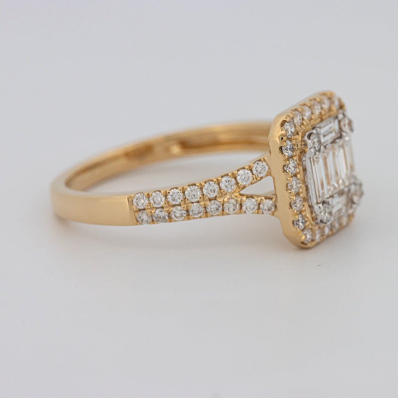 Invisible Square Halo Diamond Ring - ZIZOV DIAMONDS