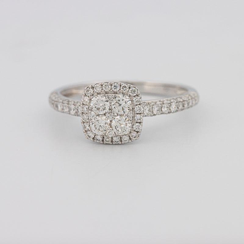 Invisible Square Halo Diamond Ring - ZIZOV DIAMONDS