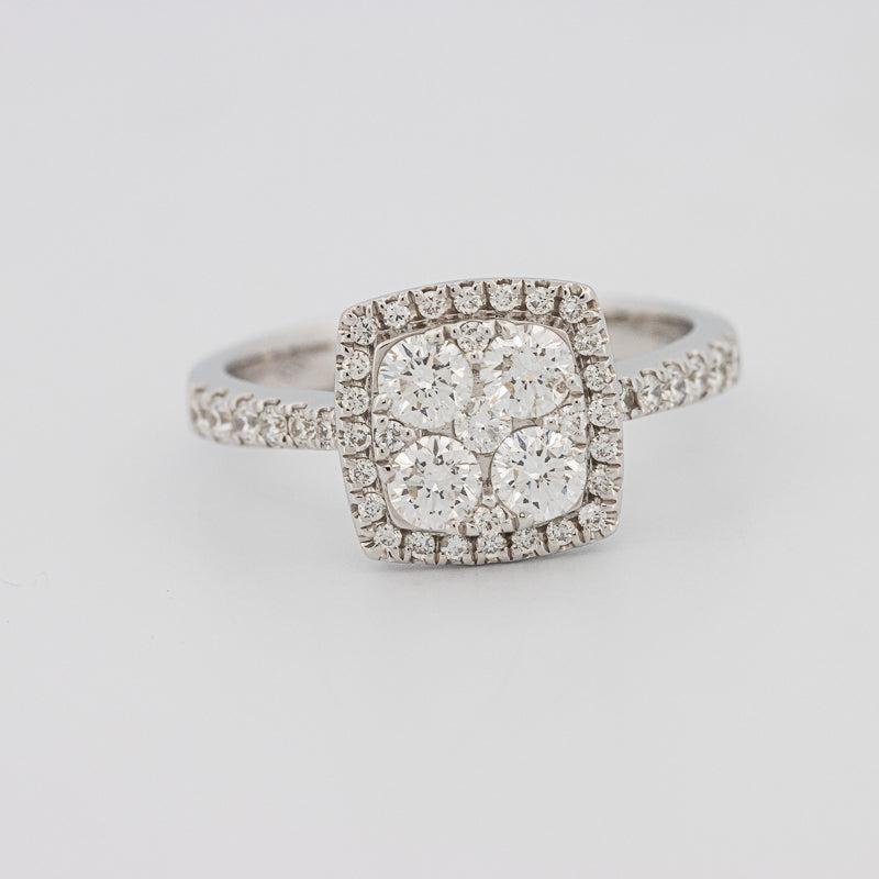 Invisible Square Halo Diamond Ring - ZIZOV DIAMONDS
