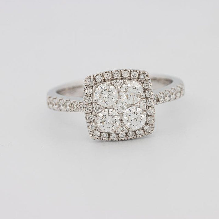 Invisible Square Halo Diamond Ring - ZIZOV DIAMONDS