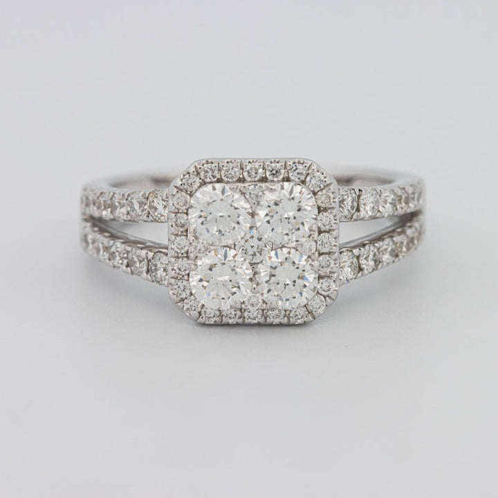 Invisible Square Halo Diamond Ring - ZIZOV DIAMONDS