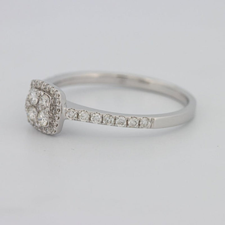 Invisible Square Halo Diamond Ring - ZIZOV DIAMONDS