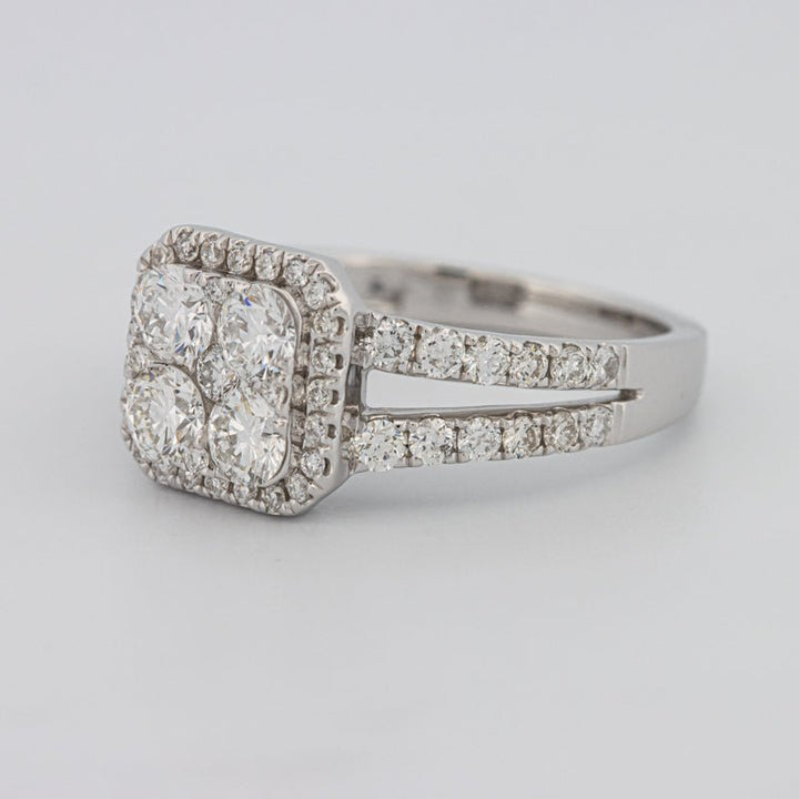 Invisible Square Halo Diamond Ring - ZIZOV DIAMONDS