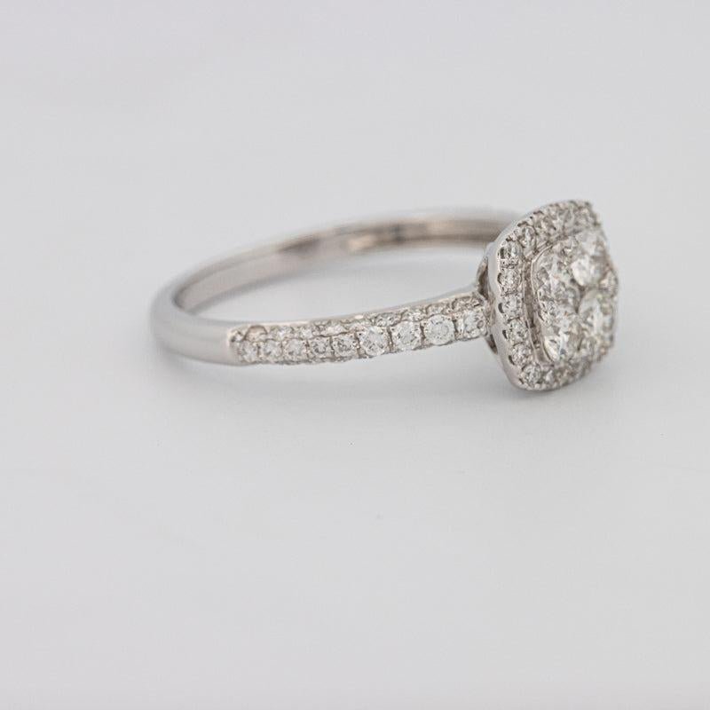 Invisible Square Halo Diamond Ring - ZIZOV DIAMONDS