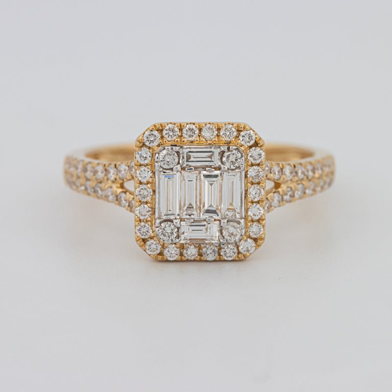 Invisible Square Halo Diamond Ring - ZIZOV DIAMONDS