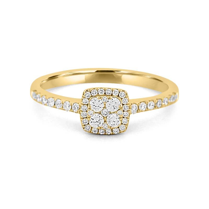 Invisible Square Halo Diamond Ring - ZIZOV DIAMONDS