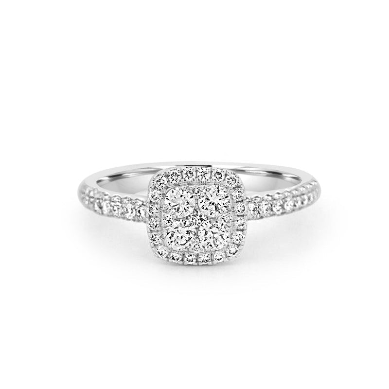 Invisible Square Halo Diamond Ring - ZIZOV DIAMONDS
