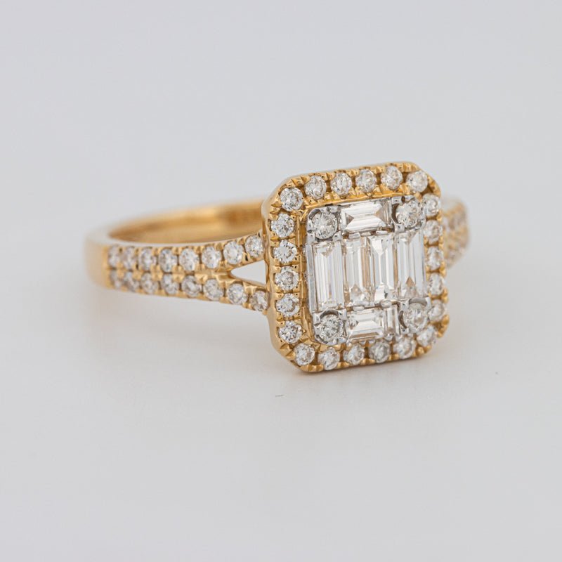Invisible Square Halo Diamond Ring - ZIZOV DIAMONDS
