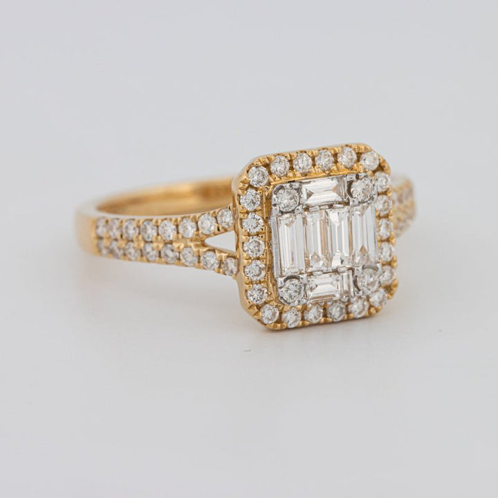 Invisible Square Halo Diamond Ring - ZIZOV DIAMONDS