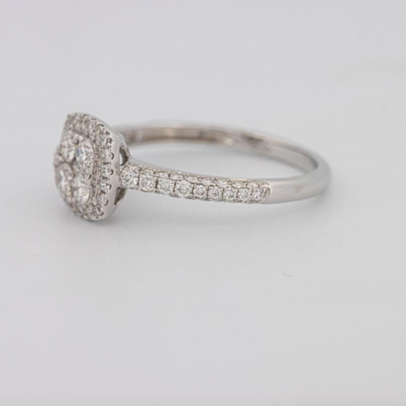 Invisible Square Halo Diamond Ring - ZIZOV DIAMONDS