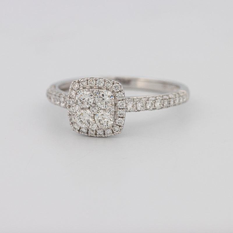 Invisible Square Halo Diamond Ring - ZIZOV DIAMONDS