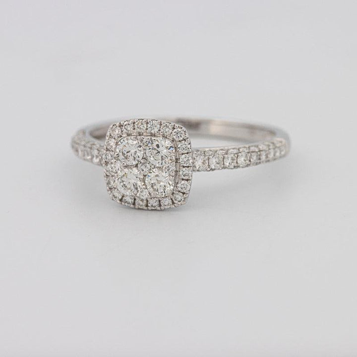 Invisible Square Halo Diamond Ring - ZIZOV DIAMONDS