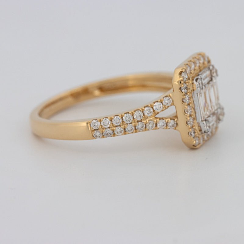 Invisible Square Halo Diamond Ring - ZIZOV DIAMONDS