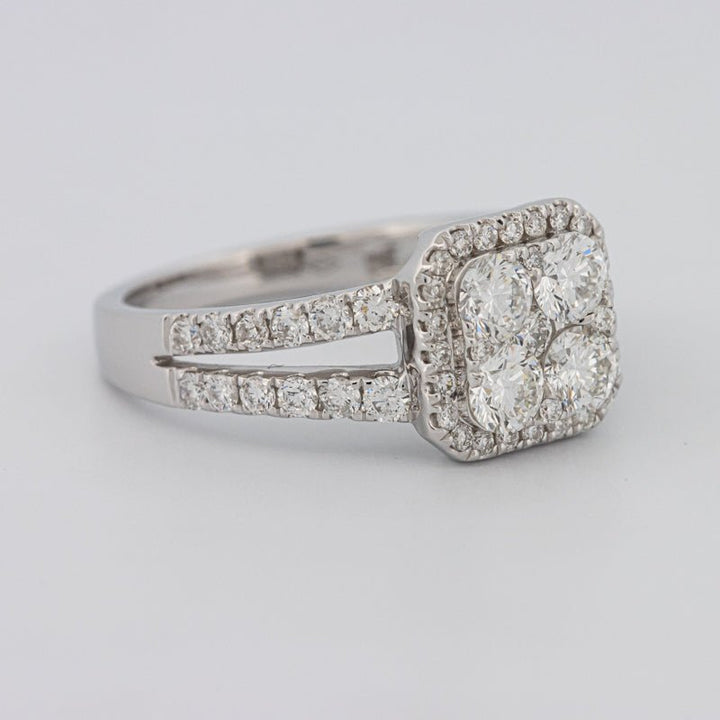 Invisible Square Halo Diamond Ring - ZIZOV DIAMONDS