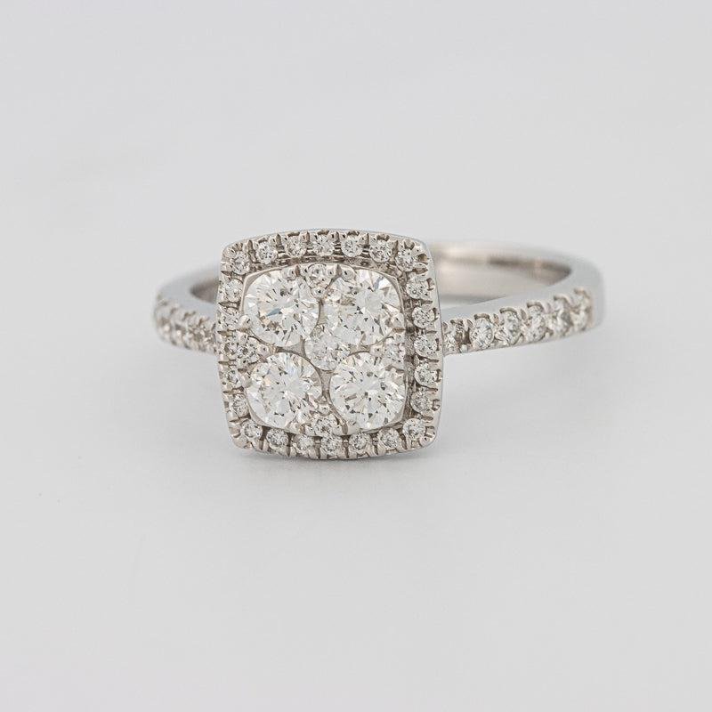 Invisible Square Halo Diamond Ring - ZIZOV DIAMONDS