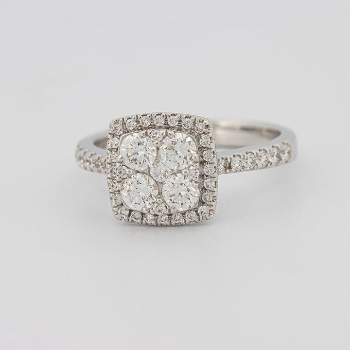 Invisible Square Halo Diamond Ring - ZIZOV DIAMONDS