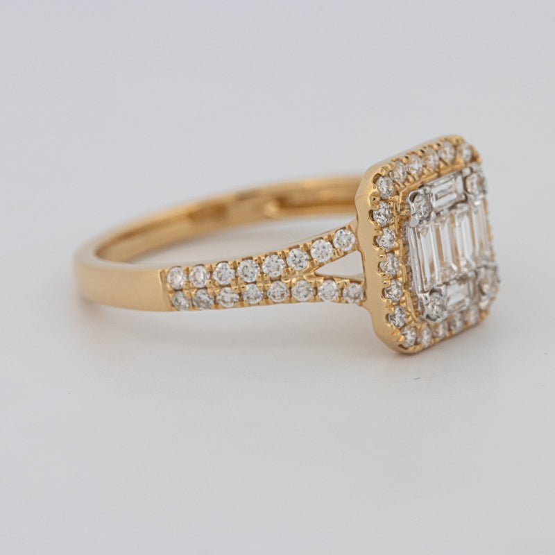 Invisible Square Halo Diamond Ring - ZIZOV DIAMONDS