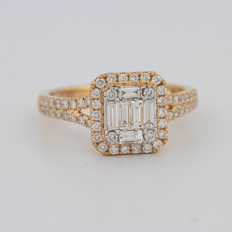 Invisible Square Halo Diamond Ring - ZIZOV DIAMONDS