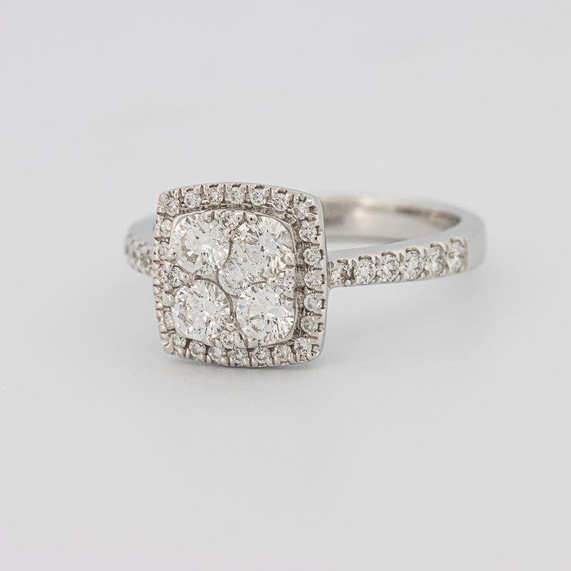 Invisible Square Halo Diamond Ring - ZIZOV DIAMONDS