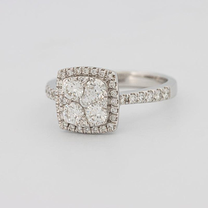 Invisible Square Halo Diamond Ring - ZIZOV DIAMONDS